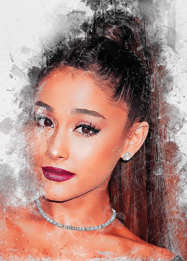 music digital painting art Ariana g Thank u next Sweetener Piggy smallz ...