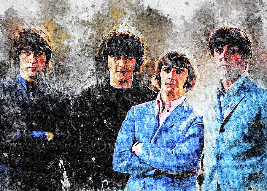 Music Digital Painting Art Thebeatles Johnlennon Vintage Band The ...