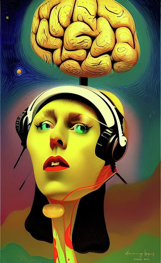 Music Head 057 Digital Art by Danny Lopes - Pixels