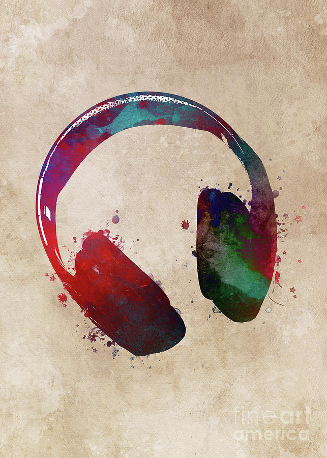 Music Headphones #headphones #music Digital Art