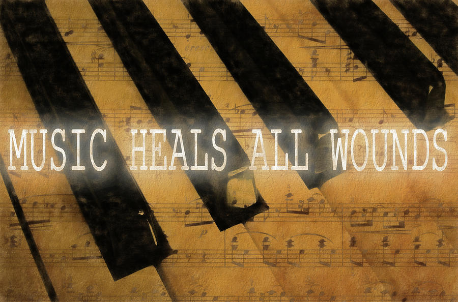 Music Mixed Media - Music Heals All Wounds by Dan Sproul