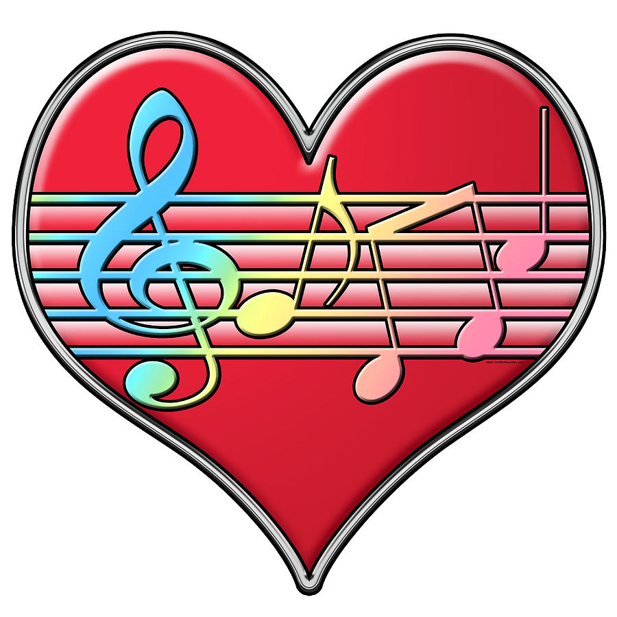 Music Heart 2 Poster Painting by Dean Butler - Fine Art America