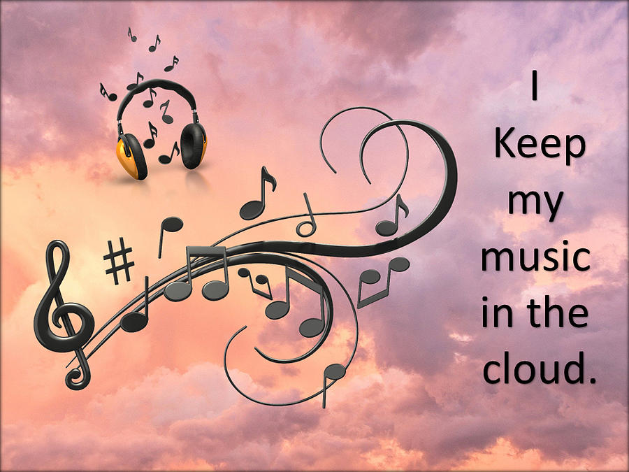 Music in the Cloud Mixed Media by Nancy Ayanna Wyatt