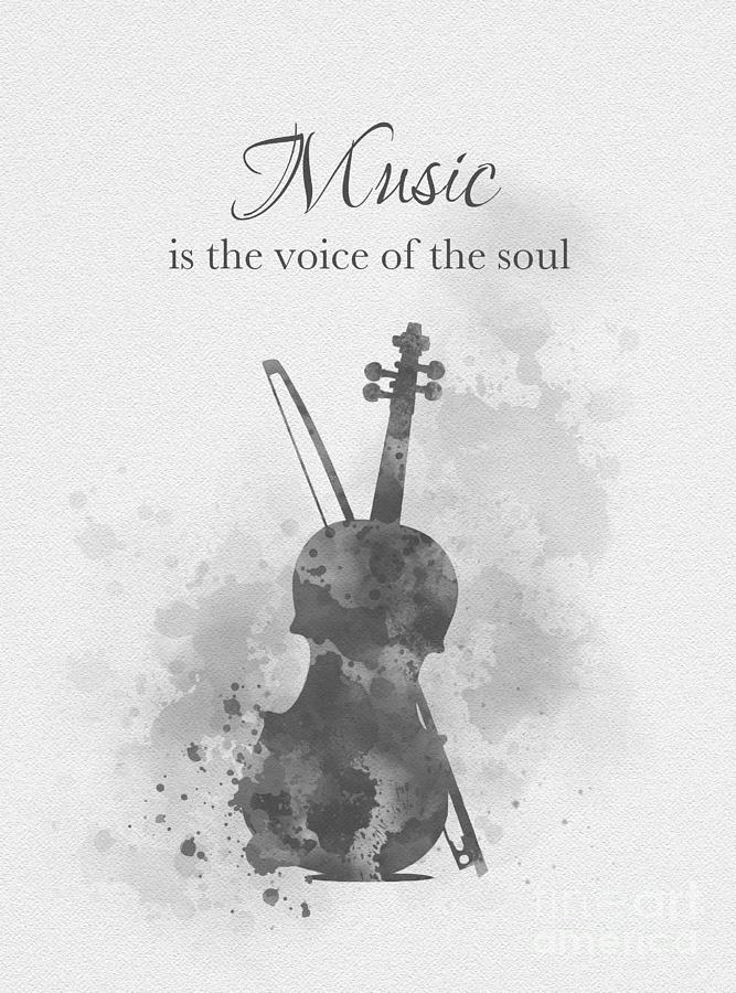 music is the voice of the soul Black and White Photograph by My Inspiration