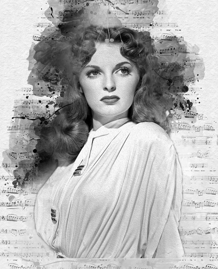 Music Julie London American singer and actress 2 Digital Art by Rickey ...