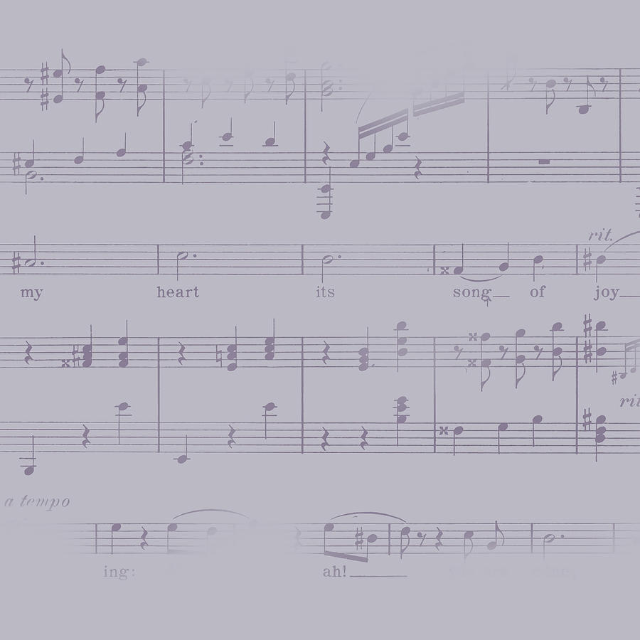 Music Notes On Light Blue Background Poster Copy Painting by Georgia