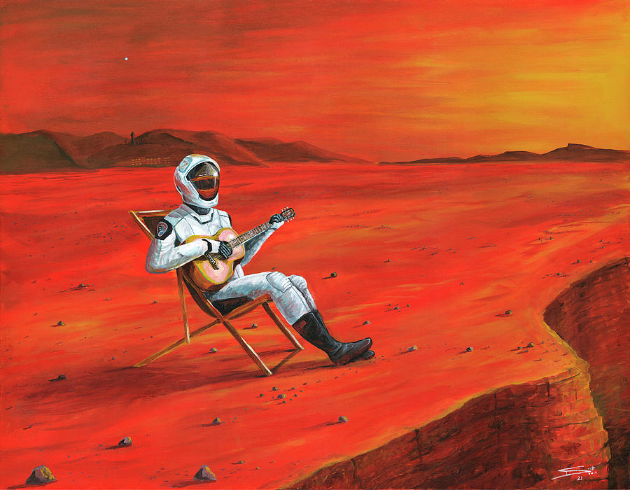 Music On Mars Painting by Scott Dewis