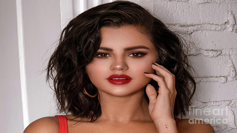 Music Selena Gomez Singers United States Woman Singer Actress Lipstick Latina Black Hair Brown 4235