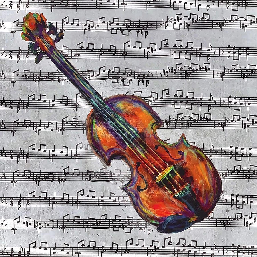 Music Sheet Violin Painting Poster Painting by Roxanne Turner | Fine ...