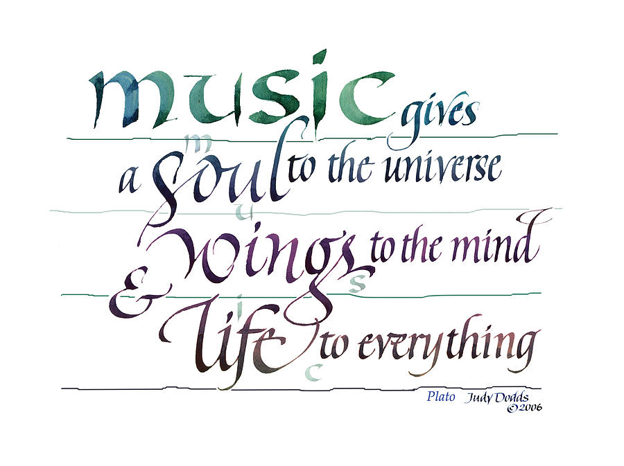Plato Painting - Music Soul by Judy Dodds