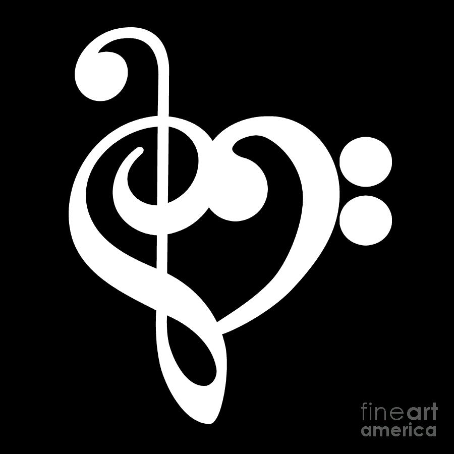 Music Treble Clef Heart Digital Art by Best Trendy Choices - Fine Art ...