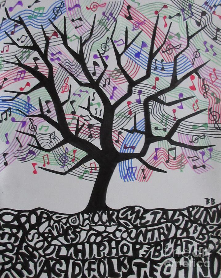 Music Tree 1 Mixed Media by Bradley Boug
