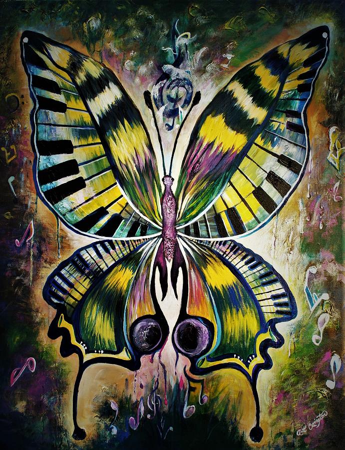 Musical Butterfly Painting by Arthur Covington