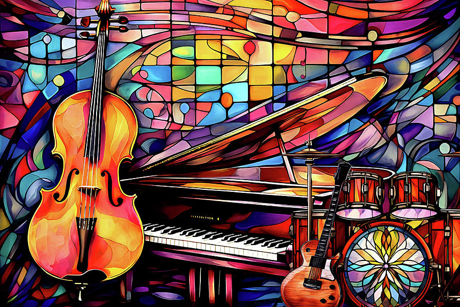 Musical Instruments - Lets Jam Digital Art by Peggy Collins