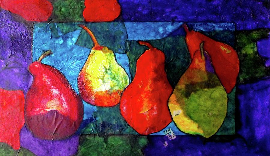 Primary Colors Mixed Media - Musical Pears by Zola Jean Sherwood