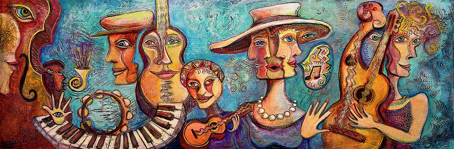 Musical Scroll Painting by Mary DeLave