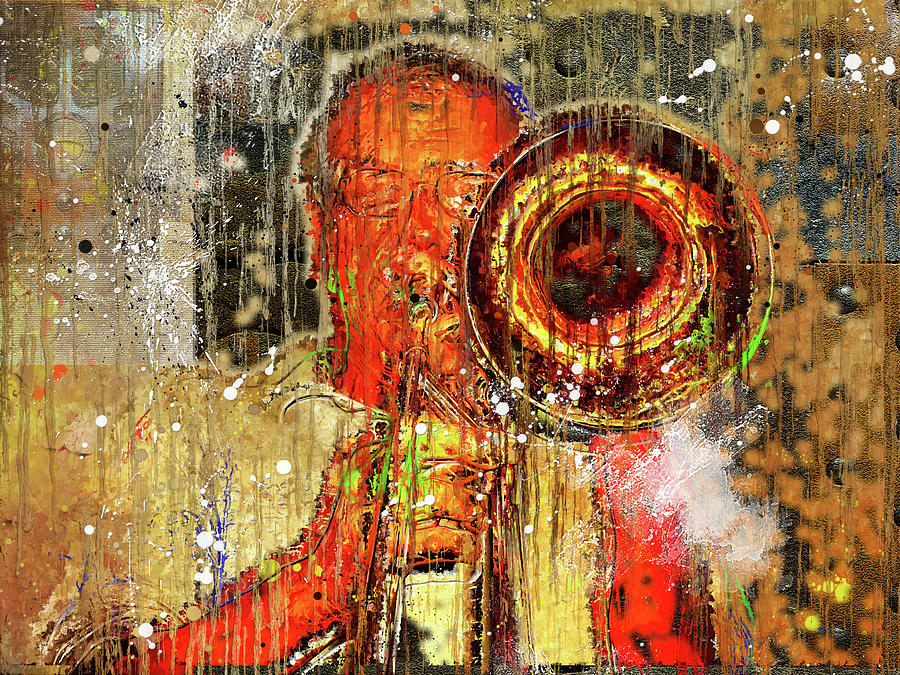 Musican Trombone Man Digital Art by Gary De Capua