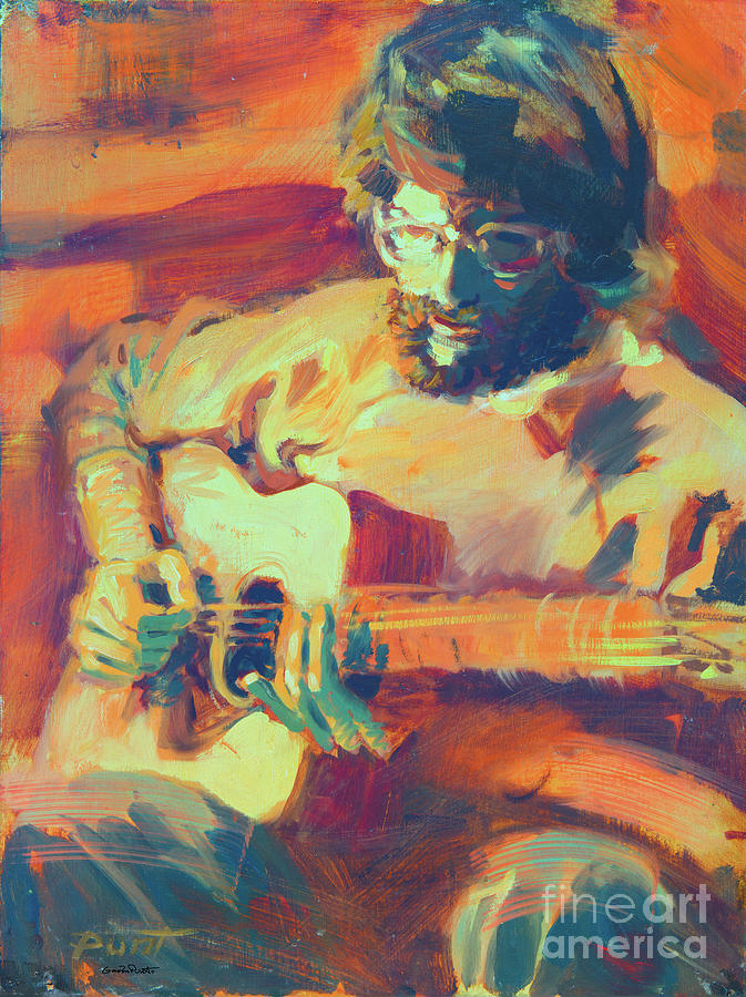 Musician-Guitar Painting by Gordon Punt
