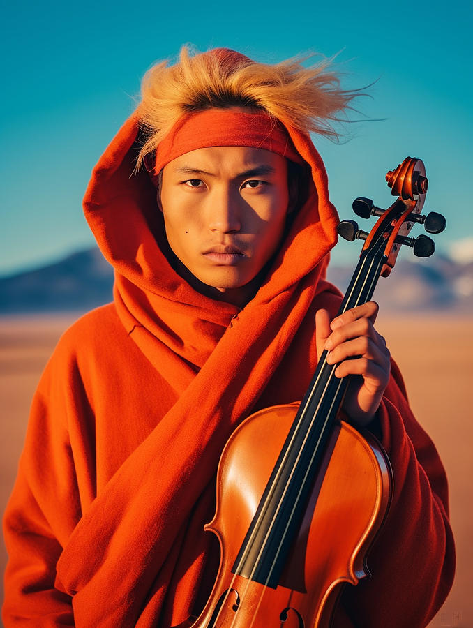 Musician  Youth  From  Tsaatan  Tribe  Mongolia  Extr  Fad  B  D  Bc  Efdafdffb, By Asar Studios Painting