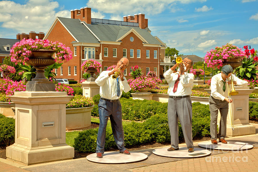 Musicians In The Carmel Square Photograph by Adam Jewell