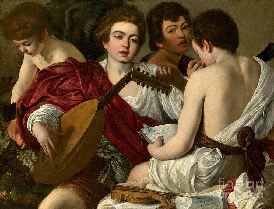 Musicians Painting by Michelangelo Merisi da Caravaggio