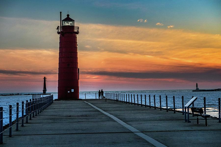 Muskegon Michigan  Lighthouse IMG_3976 HRes Photograph by Michael Thomas