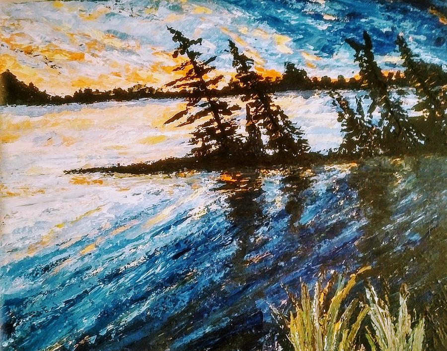 Muskoka Sunrise Painting by Lynne McQueen