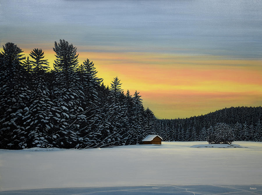 Muskoka Winter Painting by Kenneth M Kirsch