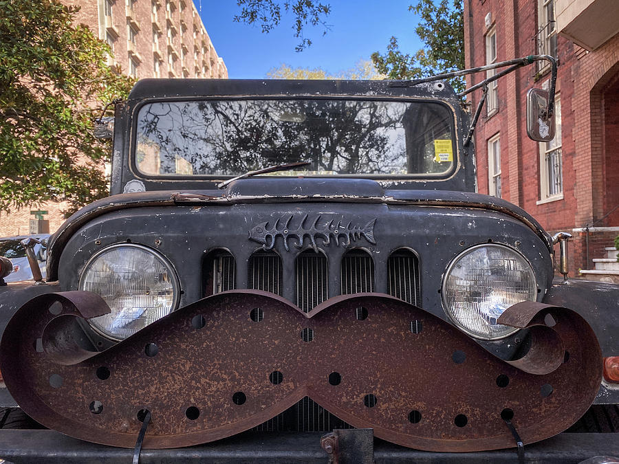 Mustachioed Mail Jeep, Savannah, Georgia Photograph by Dawna Moore Photography