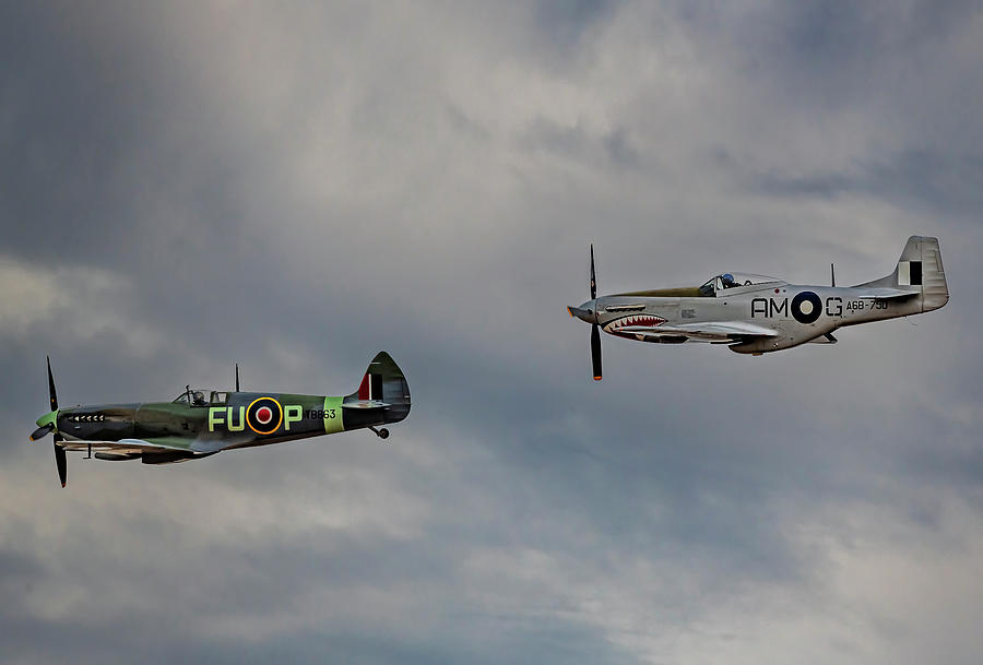 Mustang and Spitfire Photograph by Andrew Dickman