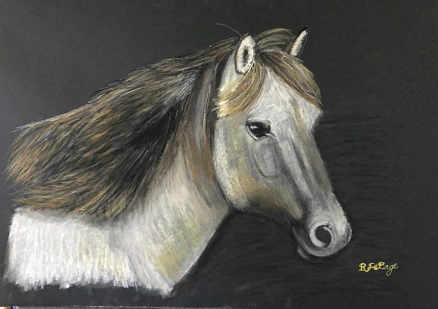 Mustang Horse Pastel by Richard Le Page