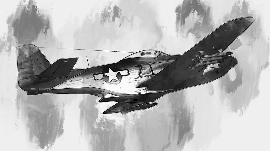 Mustang P51D - 26 Painting by AM FineArtPrints