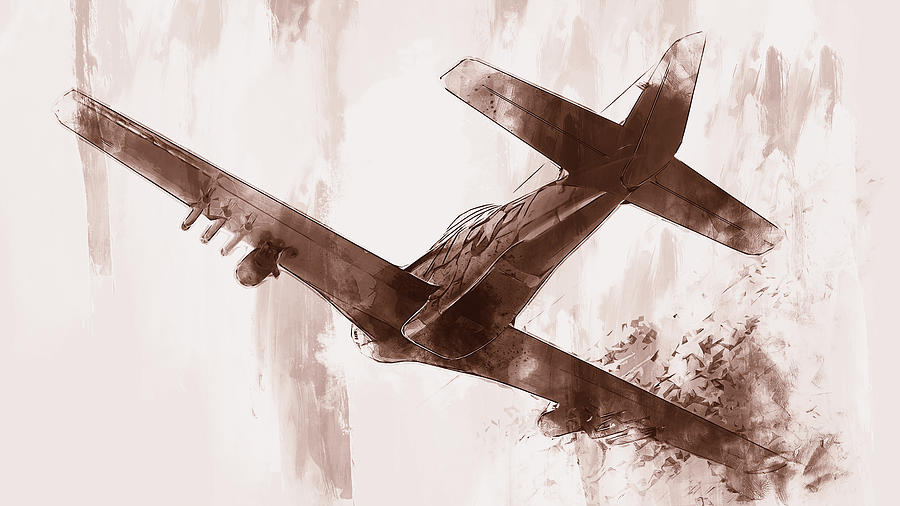 Mustang P51D - 28 Painting by AM FineArtPrints