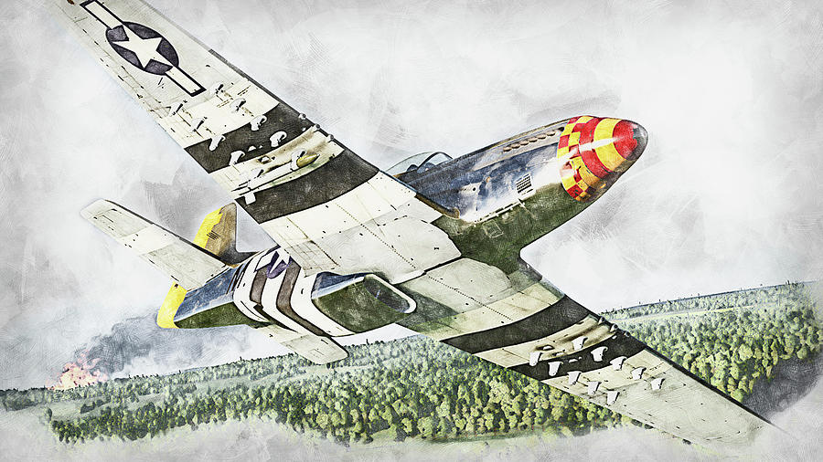 Mustang P51D - 31 Painting by AM FineArtPrints