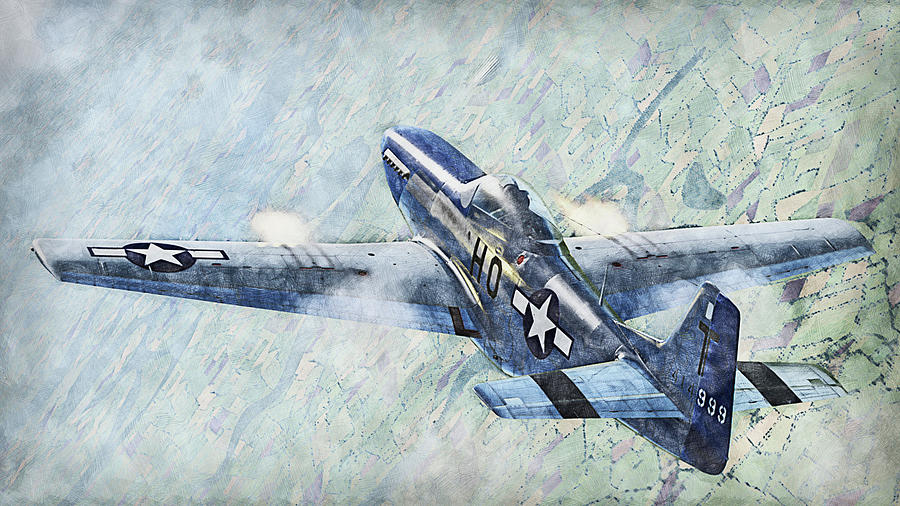 Mustang P51D - 32 Painting by AM FineArtPrints