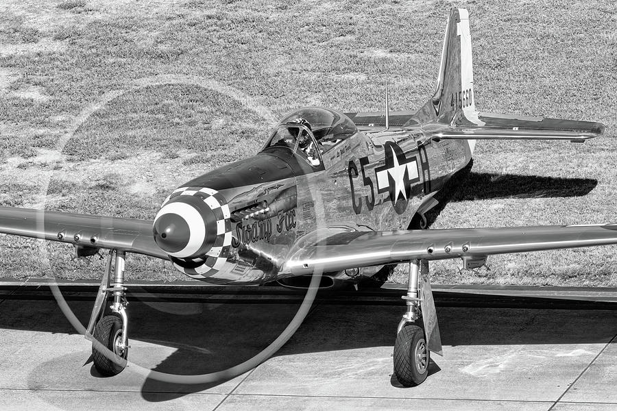 Mustang with Engine Running Photograph by Chris Buff