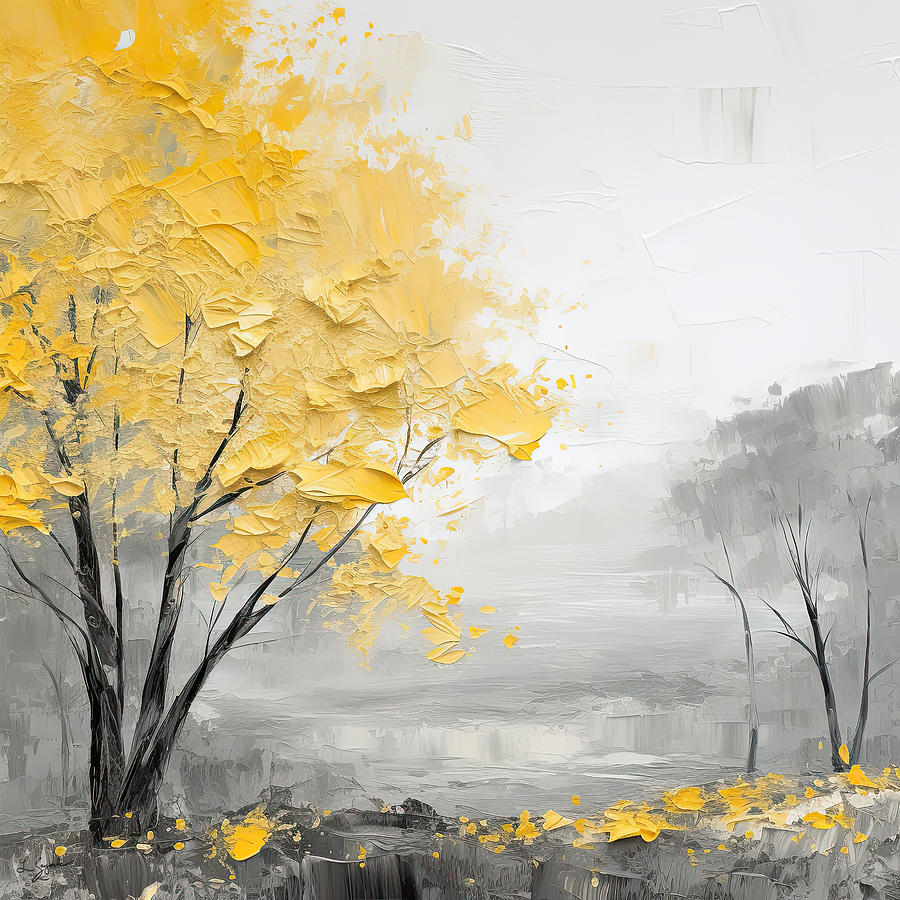 Yellow Digital Art - Muted Yellow Art by Lourry Legarde