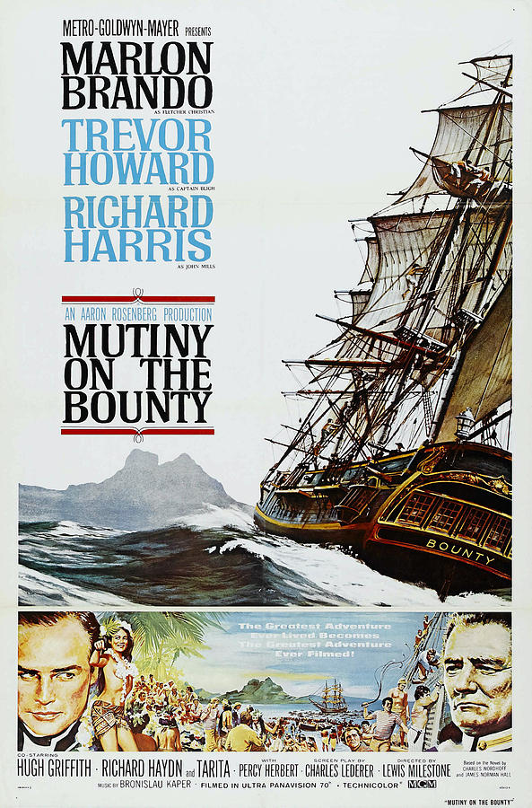 Mutiny on the Bounty - 1962 Digital Art by Movie Poster Mutiny on the Bounty - 1962 Digital Art by Movie Poster
