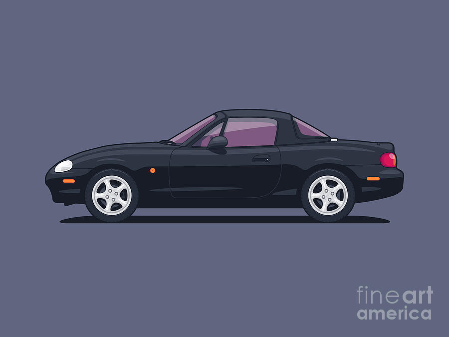 MX-5 Hard Top Black Digital Art by Organic Synthesis MX-5 Hard Top Black Digital Art by Organic Synthesis