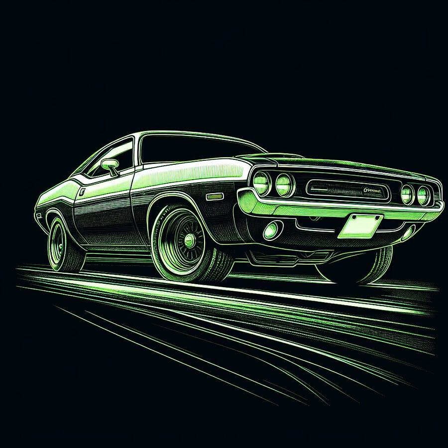 Bedroom Photograph - My 72 Challenger Dream Machine by Ronald Mills