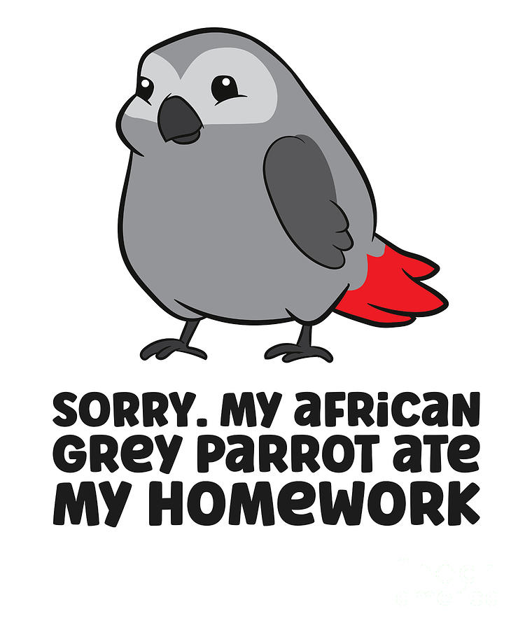 Parrot Tapestry - Textile - My African Grey Parrot Ate My Homework by EQ Designs