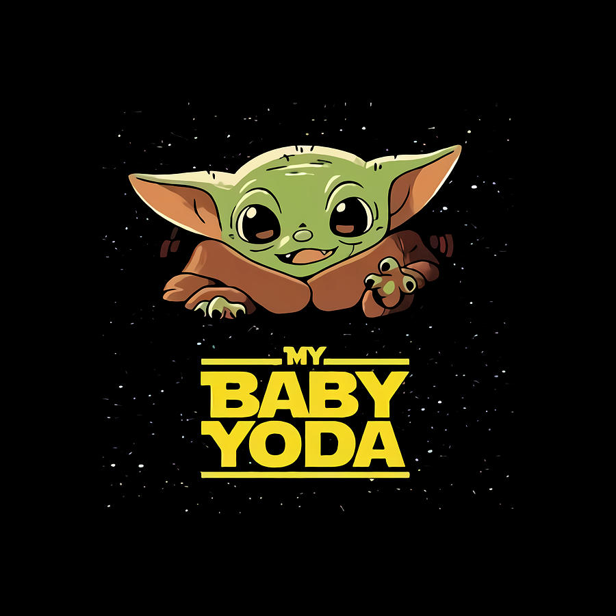 My Baby Yoda Cute Digital Art by Archie Ferguson - Fine Art America