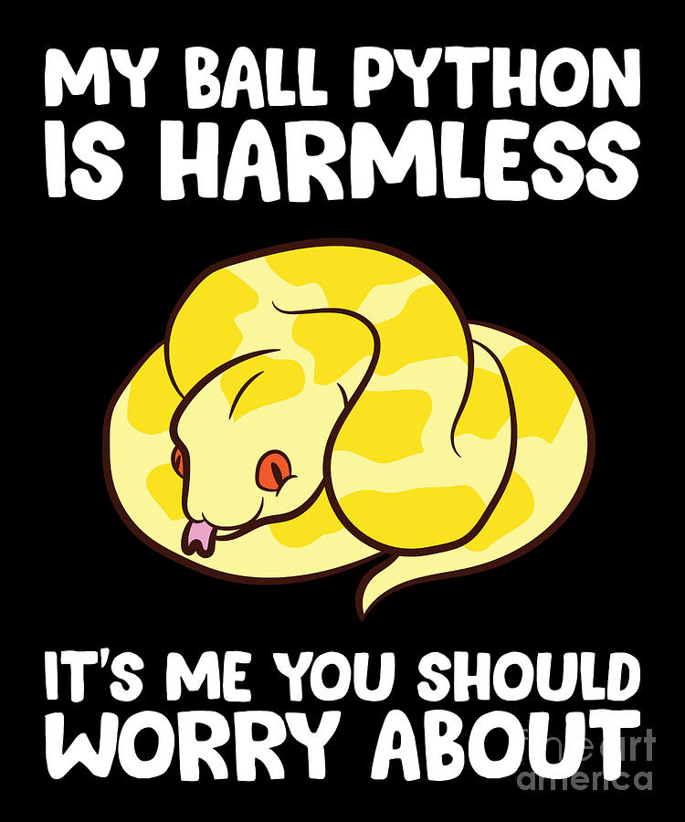 My Ball Python Is Harmless Its Me You Should Worry About Digital Art by ...