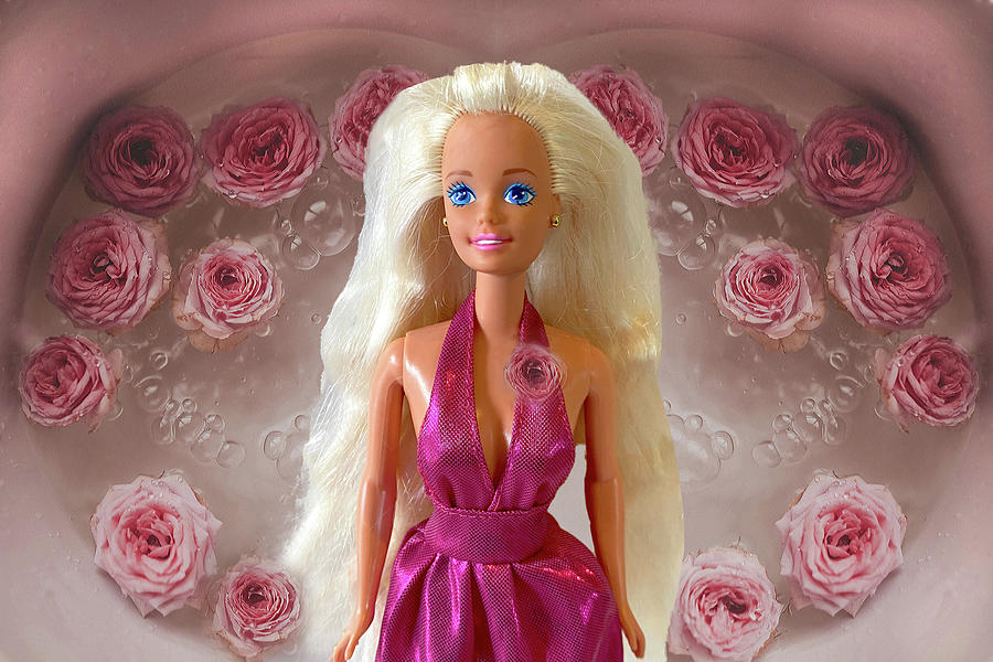 My Barbie Loves Pink Roses Photograph by Marilyn MacCrakin