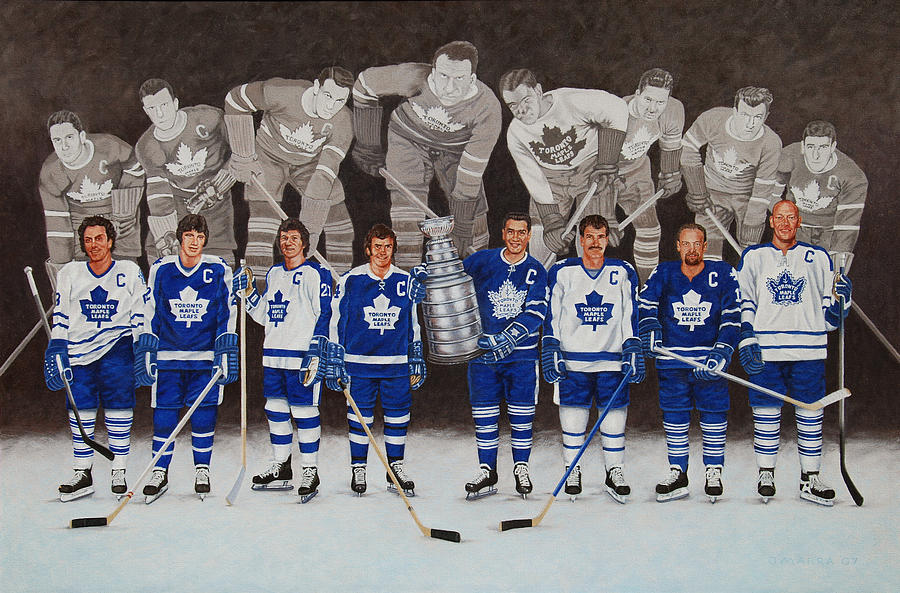 Toronto Maple Leafs Painting - My Captains by Allan OMarra