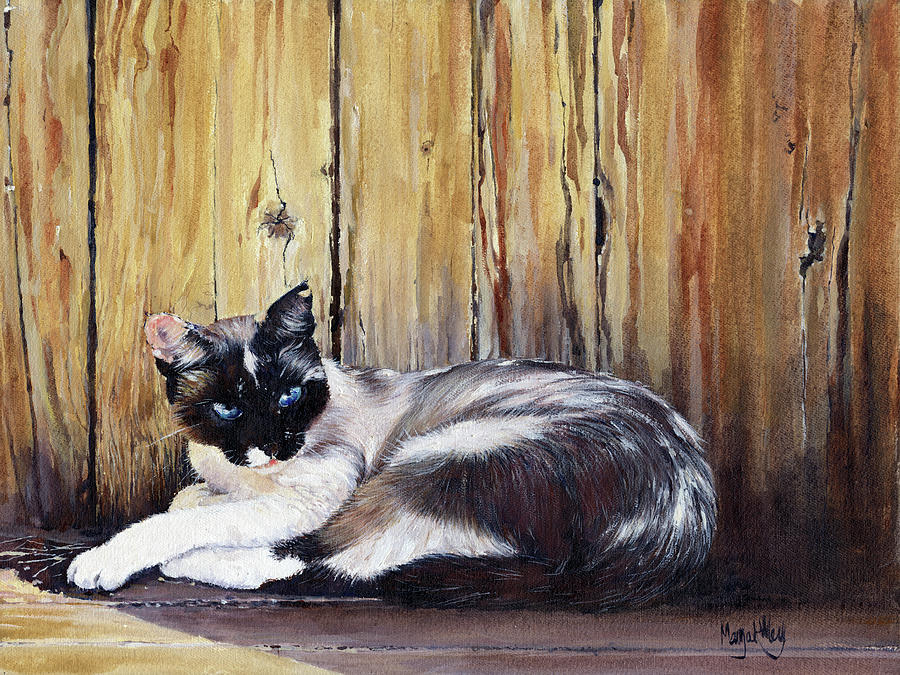 Cat Painting - My Cat Mini by Margaret Merry