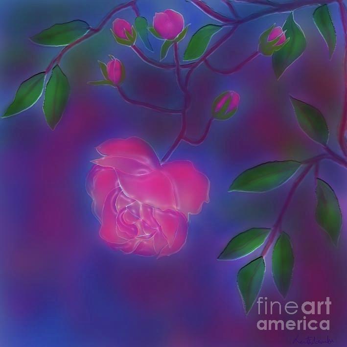 My Climbing Rose Digital Art by Latha Gokuldas Panicker