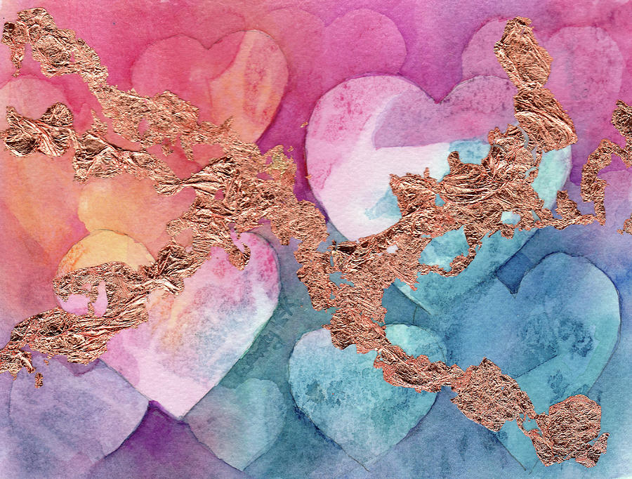 My Copper  Valentine No 2  Painting by Wendy Keeney-Kennicutt