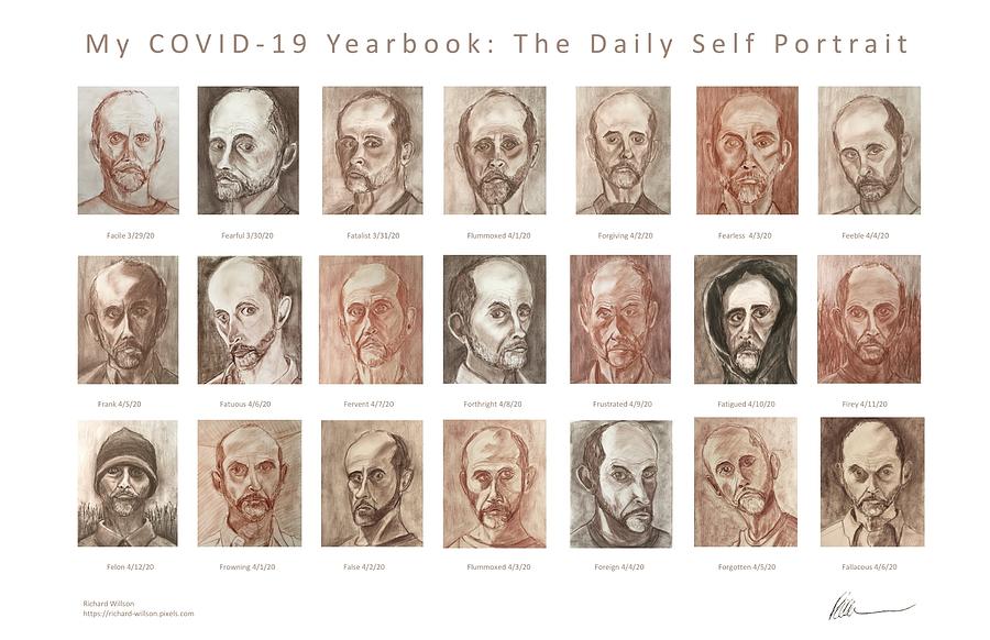 My COVID-19 Yearbook Drawing by Richard Willson