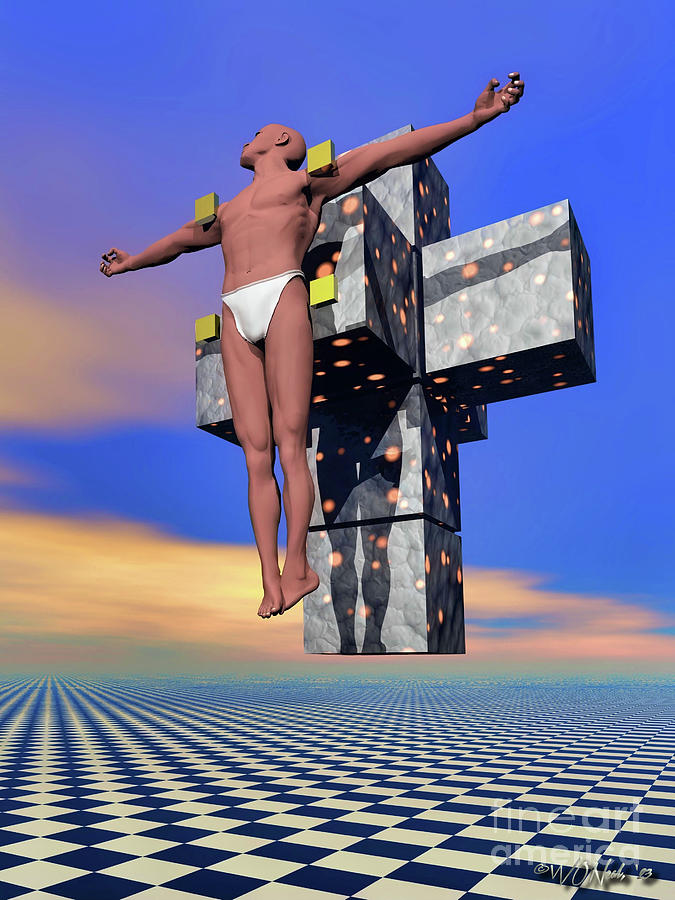 Fantasy Digital Art - My Dali Crucifixion 1 by Walter Neal